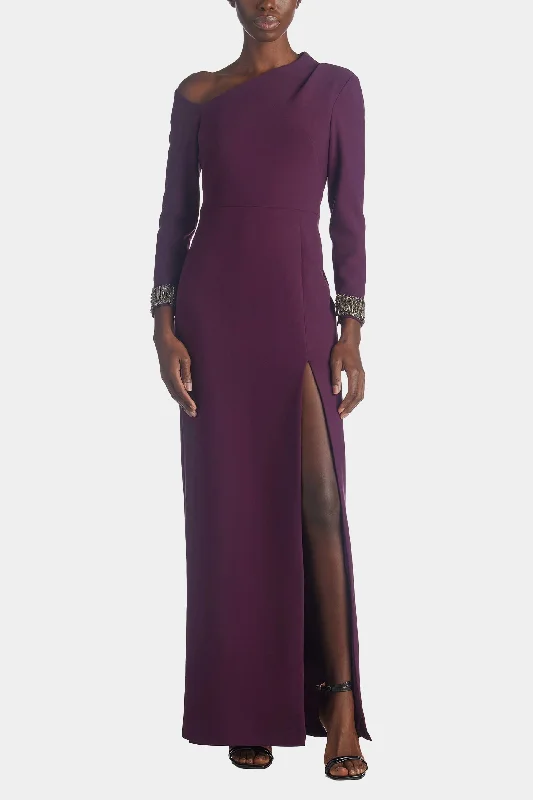 Asymmetrical Neck Line Gown