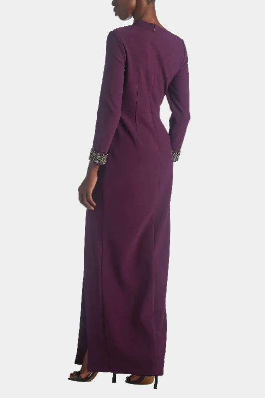 Asymmetrical Neck Line Gown