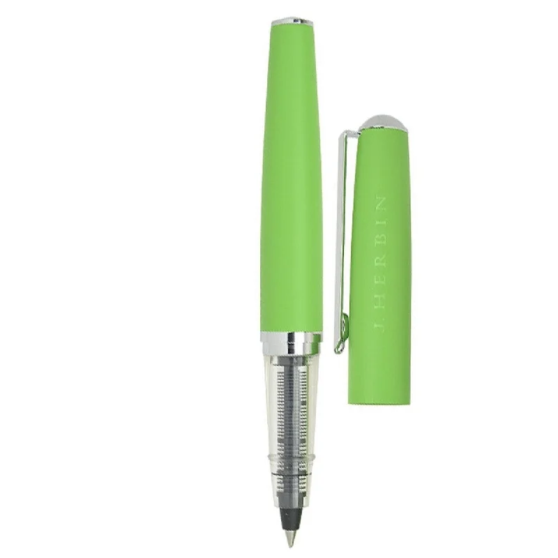 Art supplies for making personalized bookmarks​ Jacques Herbin Stylo Green Roller Ball Pen 21631T