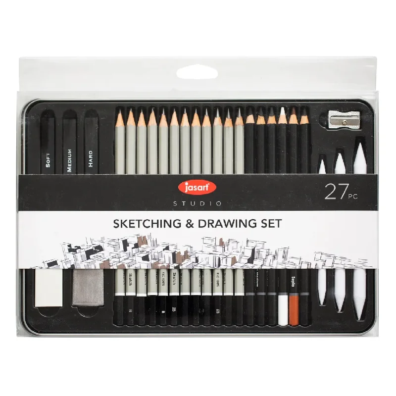 Art supplies for making wedding decorations​ Jasart Studio Sketching & Drawing Set of 27
