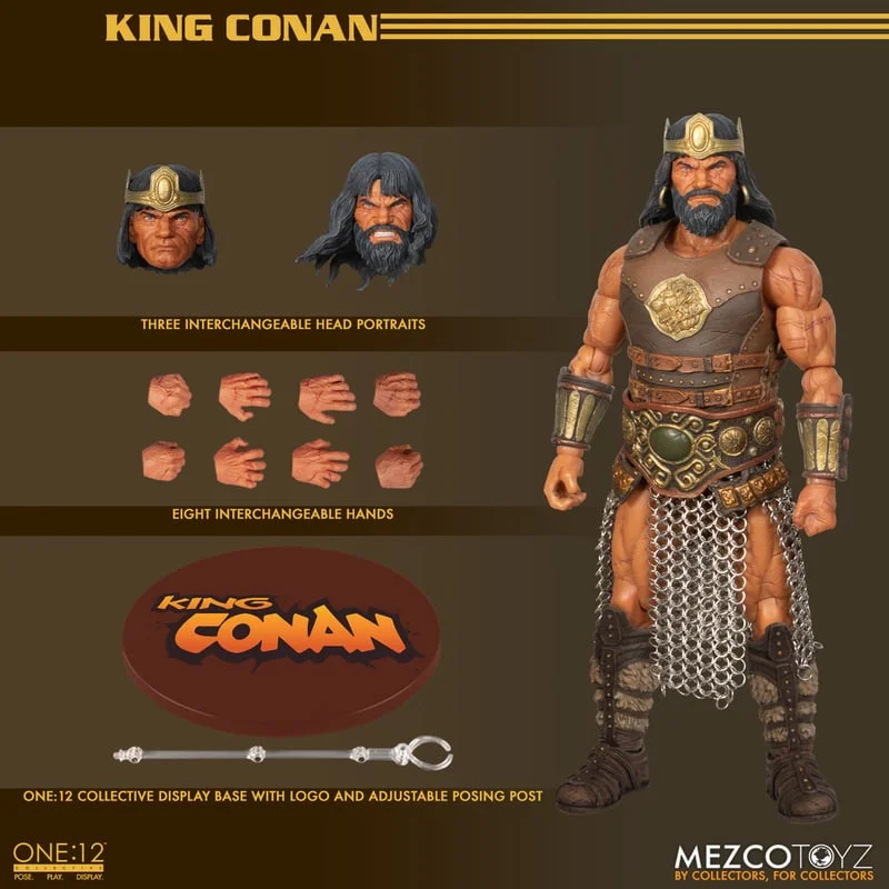 SpongeBob SquarePants Character Action Figures​ MEZCO One:12 Collective Conan the Barbarian King Conan Action Figure