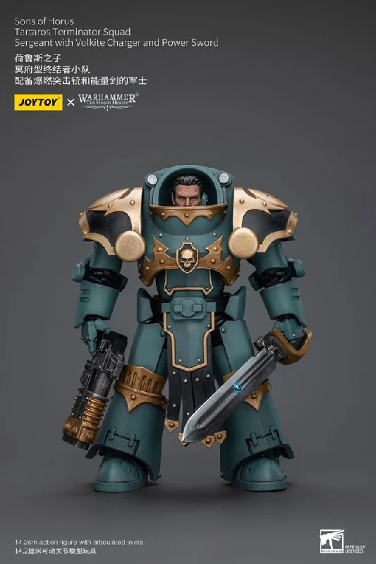Hot Wheels Action Figures with Race - Track Accessories​ Warhammer The Horus Heresy Action Figure 1/18 Tartaros Terminator Squad Sergeant With Volkite Charger And Power Sword 12 cm
