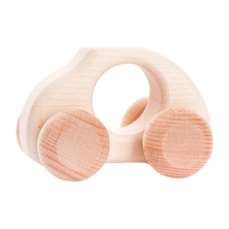 Wooden rattles for baby play​ Bajo - Dubby Car - Natural