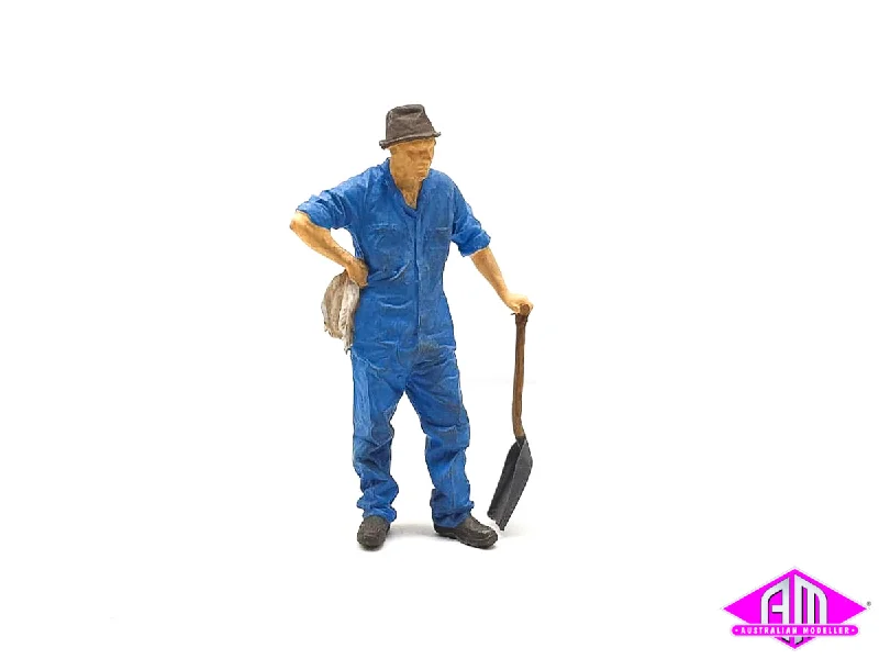 African - village model toys for cultural diversity study​ Fireman Standing With Shovel (7mm Scale)