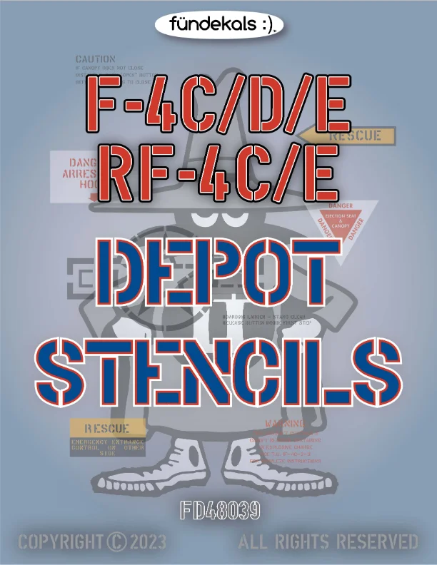 Pet - store model toys for pet - lovers' play​ Fundekals 1/48 scale decals F-4C/D/E/RF-4C/E Depot Style Stencils - 48039