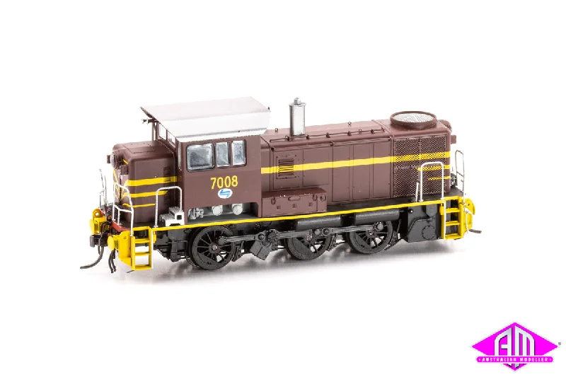 School bus model toys for kids to simulate school transportation​ NSWGR 70 Class Locomotive Indian Red Yellow Lining 7008