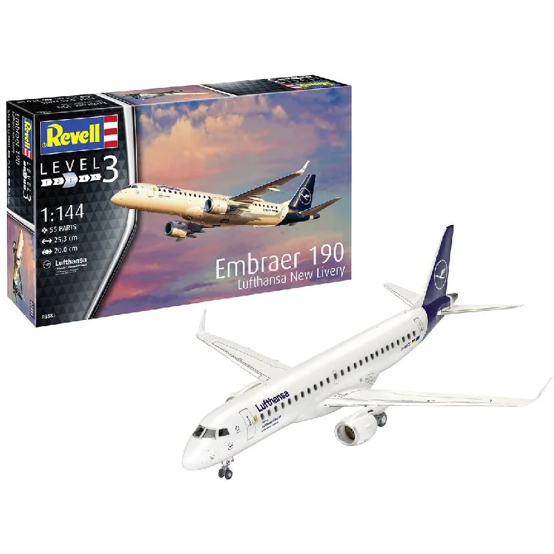 Lighthouse model toys for coastal - themed displays​ Revell of Germany 1/44 Embraer 190 Lufthansa New Livery