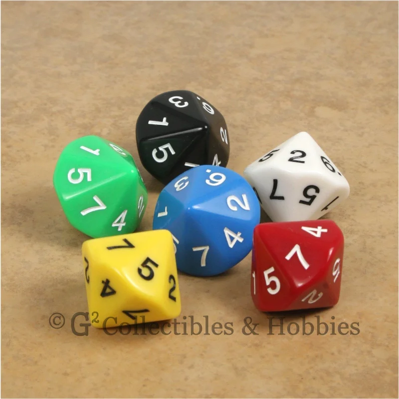 Plush toys for astronomers with planet - or star - shaped accents​ D7 (14 sided) 1 to 7 Twice 20mm Dice Set 6pc - 6 Colors