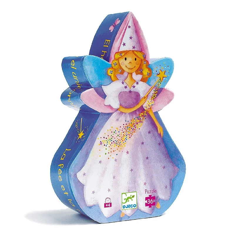 Valentine's Day heart - shaped puzzles​ Djeco: The Fairy and The Unicorn Puzzle - 36 Pcs