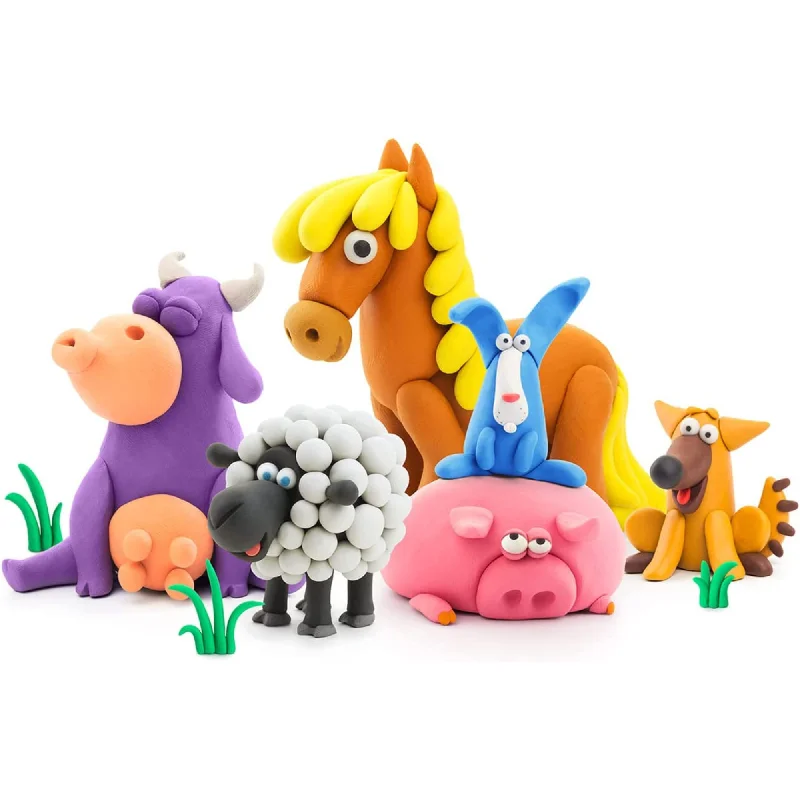 Puzzle - based logic games for brain training​ Hey Clay Modelling Farm Animals Set