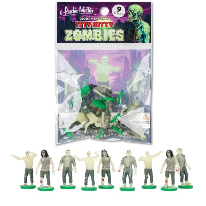 Puzzle - inspired stained - glass art with puzzle - like designs​ Itty Bitty Glow Zombies - 9pcs