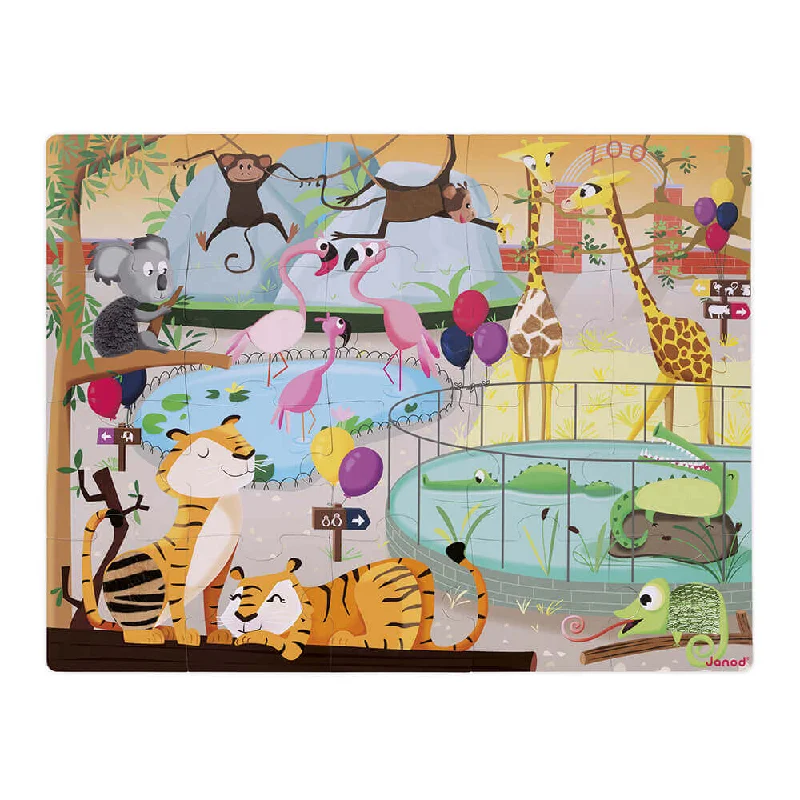 Puzzle cards for travel - friendly entertainment​ Janod A Day at the Zoo Tactile (Touch & Feel) Puzzle